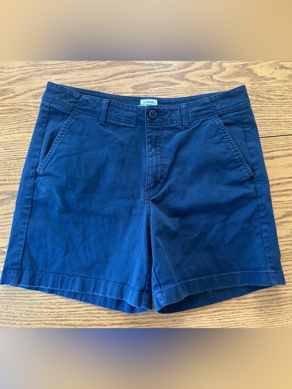 L.L. Bean Navy Women's Organic Cotton Favorite Fit Shorts Size 12
